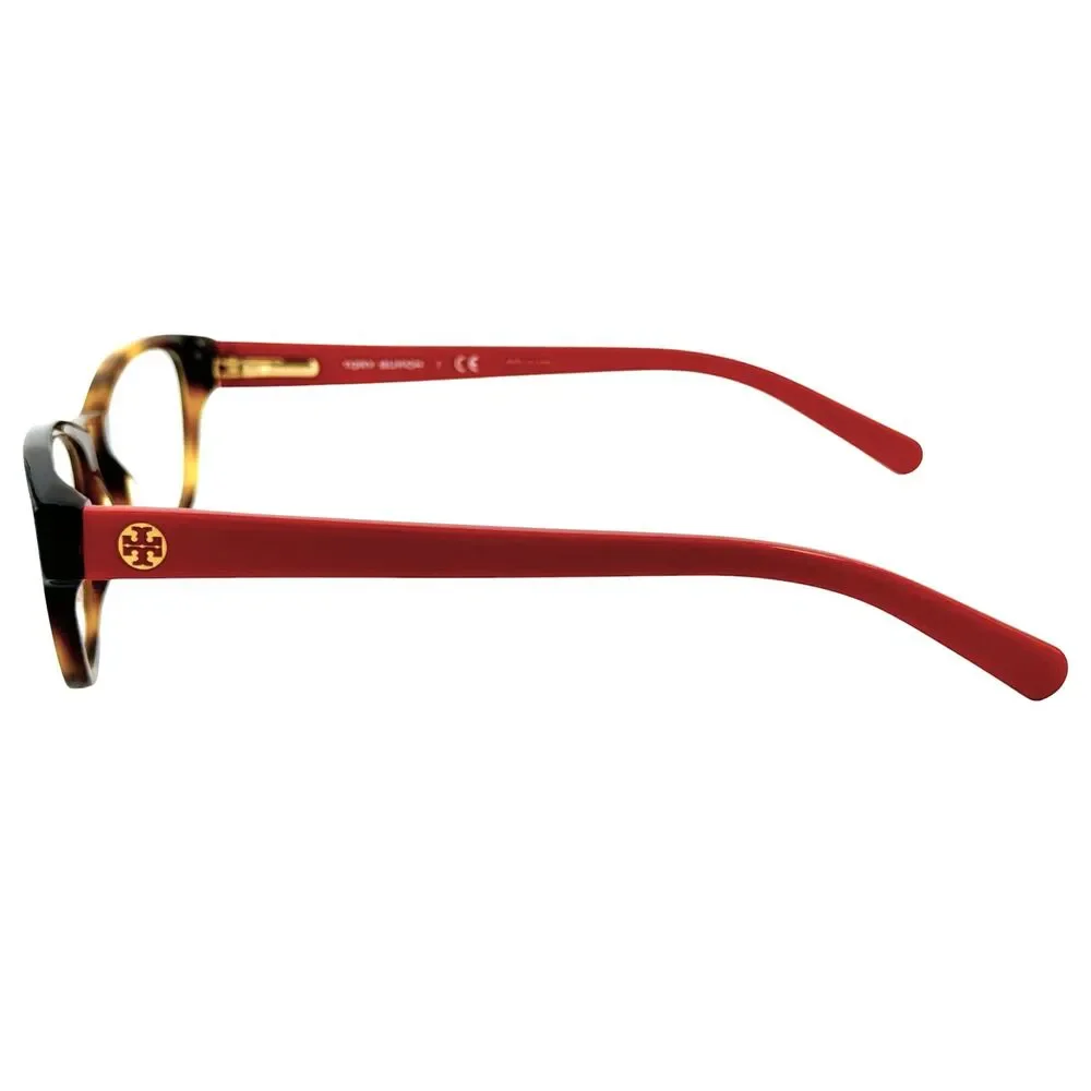 Tory Burch TY2031 Womens Plastic Eyeglass Frame 1162 Amber Orange Havana 49-17